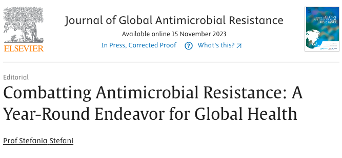 Editoriale: "Combatting Antimicrobial Resistance: A Year-Round Endeavor for Global Health"